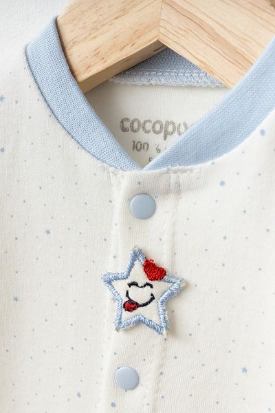 Cocopoco Little Star Patterned 100% Cotton Booties Jumpsuit