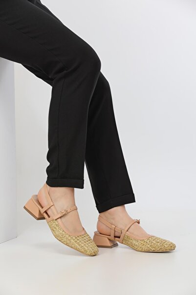 MissPapatya Gole ženske slamnate cipele Baletanke - ležerna obuća