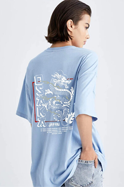 oneagılyazı تي شيرت أوساكا مطبوع للجنسين مقاس كبير