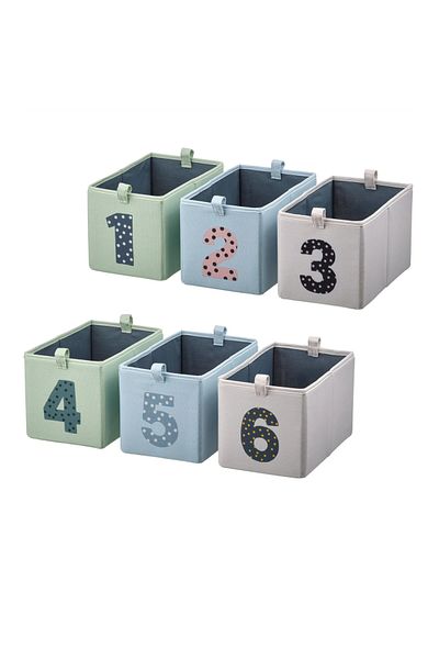 IKEA 6 Pieces Kids Room Organizer Box Set 17X27X17 cm Ikea Set of 6 Storage Box Organizing