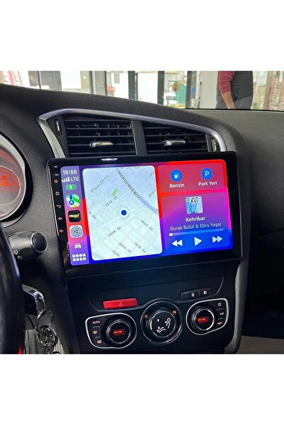 navicars CİTROEN C4 ANDROİD CARPLAY MULTİMEDYA 4 RAM 64 HAF. QLED AHD KAMERA