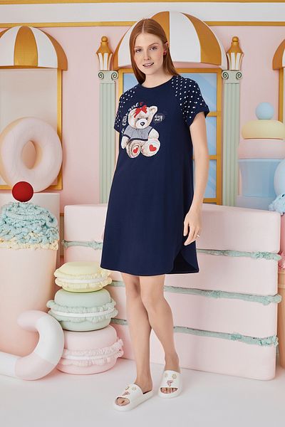 Sevim 15512 Model Printed Tunic