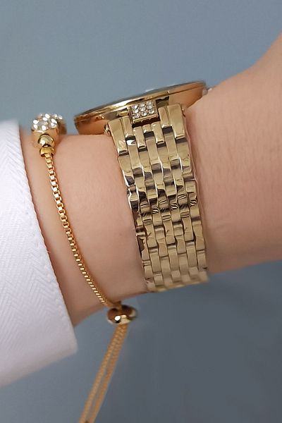 Daniel Klein Gold Yellow Elegant Women's Bracelet + Zircon Stone Bracelet