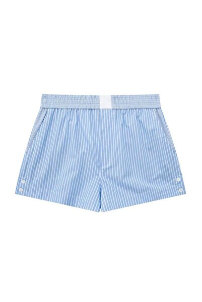 Mekafashion Tümay Düğme Detaylı Çizgili Şort 5245