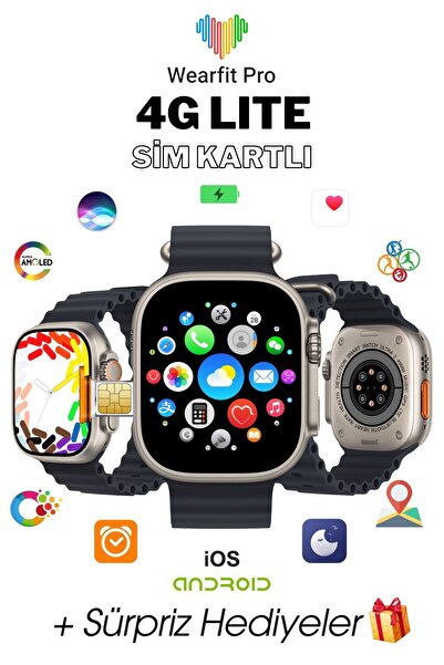 Wearfitpro WEARFİT PRO 4G LİTE SİM KARTLI KAMERALI BTK KAYITLI DİSTRİBİTÖR GA...