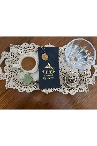 kidspartim قطعة واحدة من منديل النادل باللون الأسود المطلي بالذهب والمزين بال...