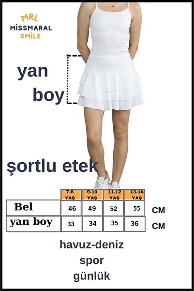 missmaral Beyaz Mykonos Şortlu Etek Havuz-deniz Spor Ve Günlük Kullanım Skirt With Shorts 4101