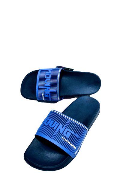 GEZER MOING FORWQRD - Three-dimensional Navy Blue Slippers for Beach, Bathroom, Balcony