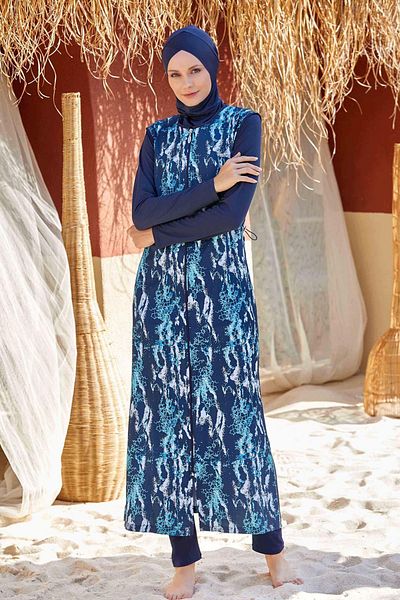 Remsa Mayo Rhoda 2314 - Μαγιό Μακρύ Hijab Dark Navy Blue
