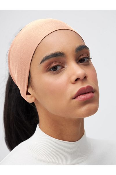 Femple Modest Κρεμ Ροζ Hijab Bandana - Πολύχρωμο Μπόνε Μπαντάνα