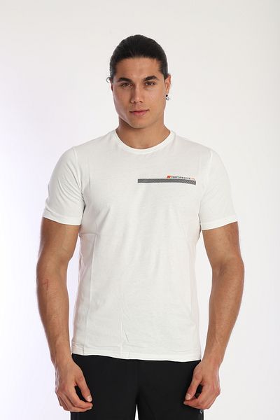 NEED LİFE Men's Crew Neck Stripe Printed 100% Cotton T-Shirt