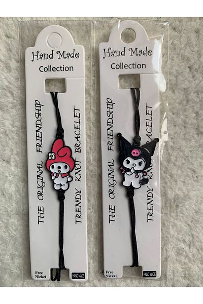 İYİ MODA Best Friends Kuromi and My Meldoy Adjustable Drawstring Bracelet
