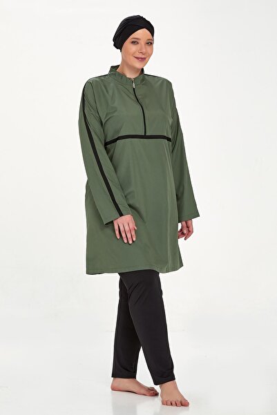 Remsa Mayo Morgan Battal 1427 Khaki Hijab Swimsuit - Large Size, Full Covered