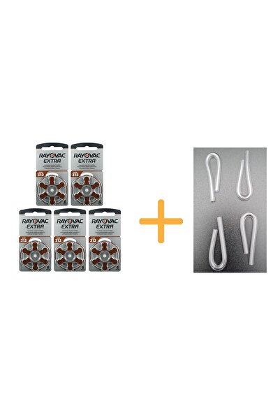 Rayovac Extra 312 No Işitme Cihazı Pili (5 Paket X 6= 30 Adet) + Hediye Hortum (4 Adet), Yesmed