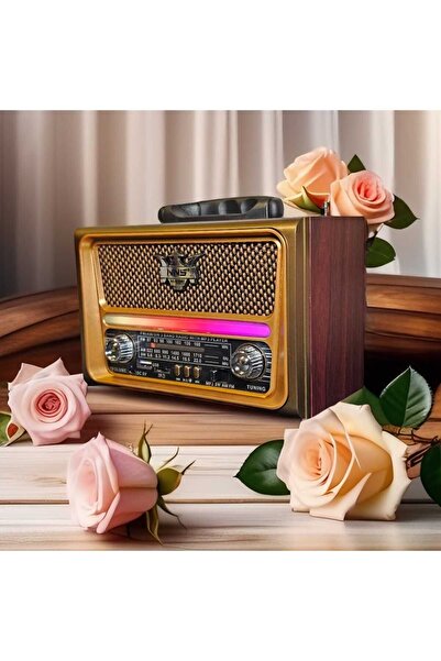 Tekno Gökhan NNS Retro RGB Işıklı Nostaljik Radyo NS-8189