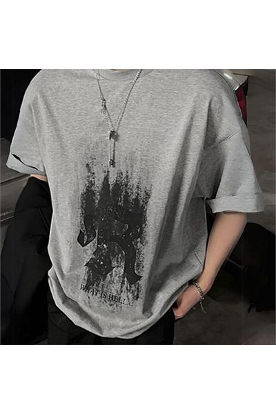 Köstebek Μπλουζάκι Black Silhouette Jr Grey Unisex