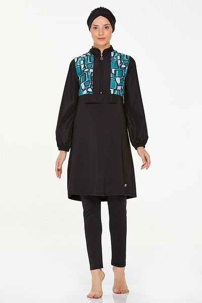 REMSA Martina 8260 - Πλήρως καλυμμένο μαύρο μαγιό Hijab