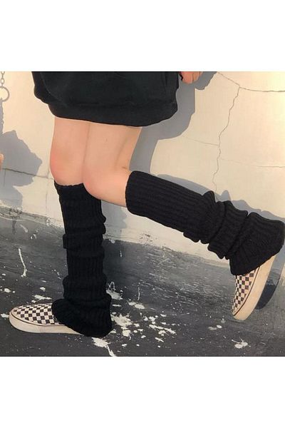 Köstebek Plain Black Winter Thick Loose Leggings
