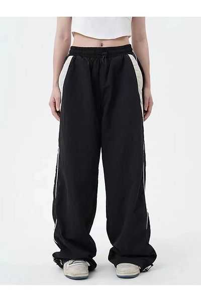 Köstebek Mood Vintage Baggy Parachute Line Detail Casual Trousers