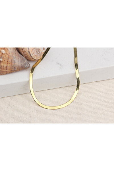 Glorria Gümüş İtalyan Yassı Zincir Kolye