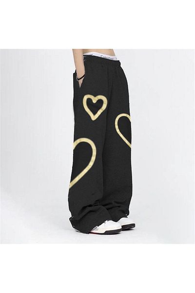 Köstebek Love's Black Unisex Άνετο Φούτερ