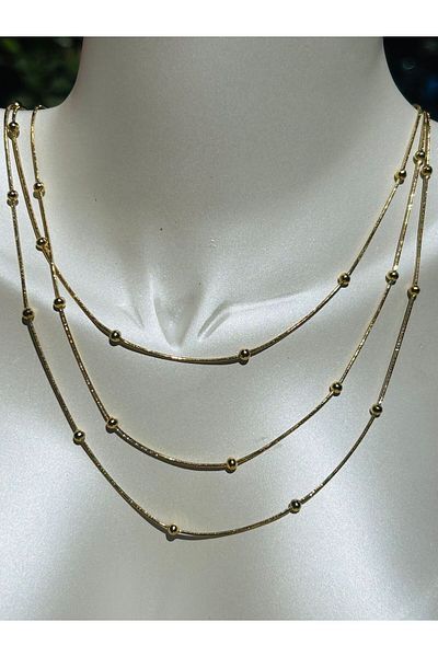 Çelik Set of 3 Stainless Steel Dorica Necklaces