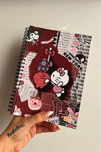 Namgo Spiralli A5 Defter Hello Kitty Spiderman Love (200 Sayfa)