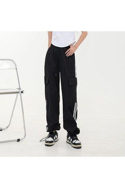 Köstebek Cargo Pocket Vertical Stripe Detail Casual Pants