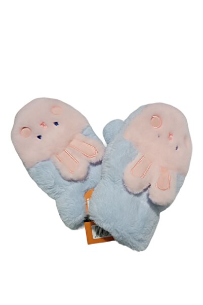 Blotch Kışlık Bebek Peluş Boyundan Askılı Eldiven