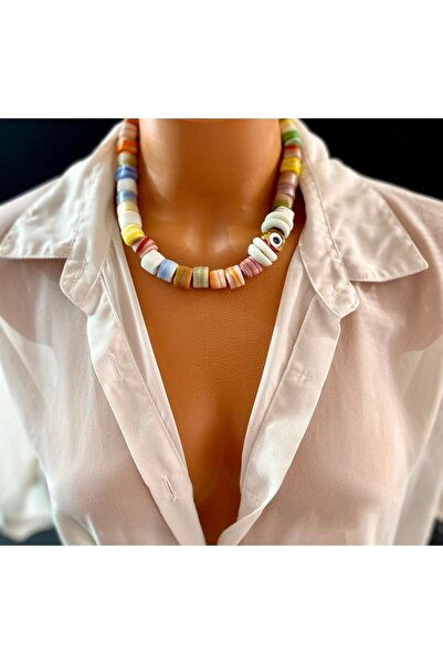 Limi Design Cam Boncuk  El Yapımı Murano Bodrum Kolye