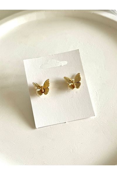 DEMOKAN Women's Earrings - Small Butterfly Design