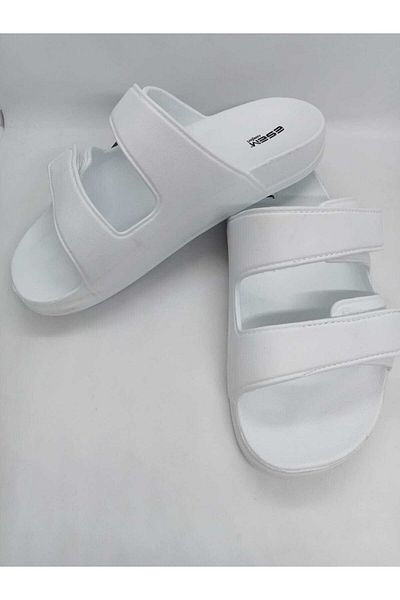 Esem Papuci unisex albi cu velcro dublu