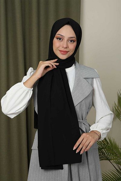 Trablus Hijab Women's Medina Silk Shawl Black