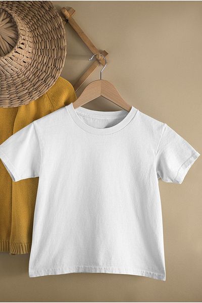 Fuddy Moda Παιδικό απλό μπλουζάκι Basic, Αγόρια Κορίτσια Μωρό μπλουζάκι χωρίς στάμπα