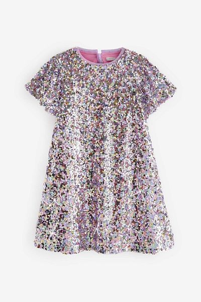 Next Baby Purple Ombre Sequined Lilac Party Dress