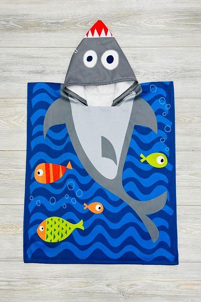PODİUM GİYİM Nou 100% bumbac cu desene animate cu glugă Poncho halat de baie pentru plajă - piscină - baie prosop pentru copii