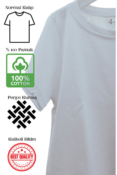 Fuddy Moda Tricou de bază simplu pentru copii, tricou pentru bebeluși fără imprimeu pentru băieți și fete