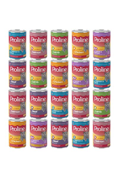 Pro Line Karışık Kedi Konserve Maması 400gr- 20 Adet
