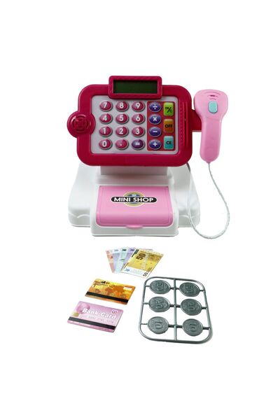 Nilly Toys Pilli Işıklı Sesli Dokunmatik Yazar Kasa -  Pembe