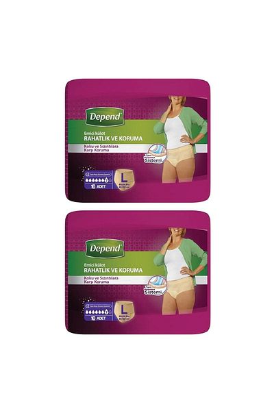 Depend Absorbent Panties Maternity Pad Women Size L 20 Pieces