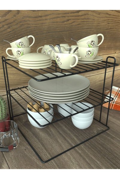 zabata 3-layer Plate Rack Closet Organizer Organizer Countertop Bathroom Plate Cup Organization