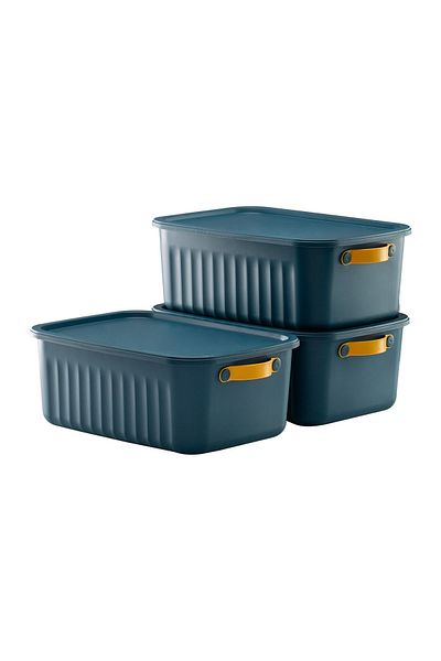 LIUWA 10 Lt Capacity 3 PCS Storage Box Mix - Organizer and Decorative Storage Box