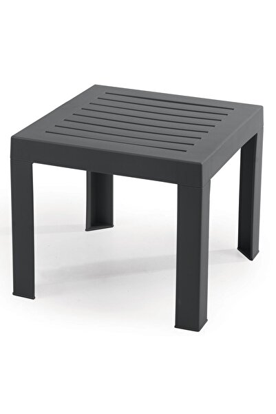 Papatya Suda Plastik Sehpa Antrasit 40x40x35 cm - Taşınabilir Demonte Yapı