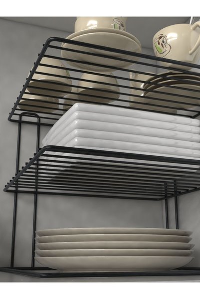 zabata 3-layer Plate Rack Closet Organizer Organizer Countertop Bathroom Plate Cup Organization