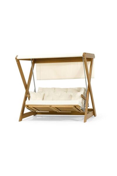 Genel Markalar Holox Yataklı IROKO Ahşap Salıncak Dış Mekan Bahçe, Teras Salı...