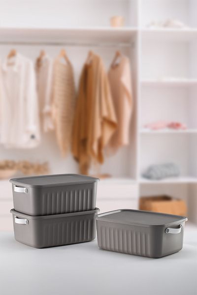LIUWA 10 Lt Capacity 3 PCS Storage Box Mix - Organizer and Decorative Storage Box