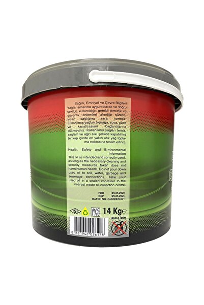 Petro Tıme Kauçuklu Yeşil Gres 14 Kg - Suya Dayanıklı Gres