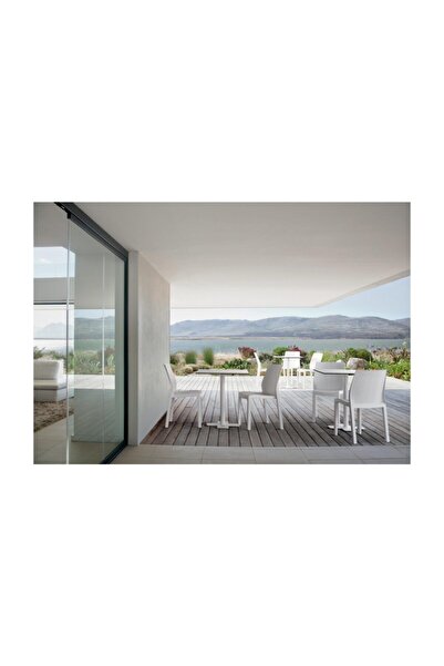 Papatya Yummy Sandalye Beyaz - Plastik Bahçe Balkon Sandalyesi