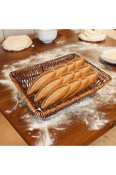 tg tek-iş global Rectangular Multi-Purpose Basket - Bread and Fruit