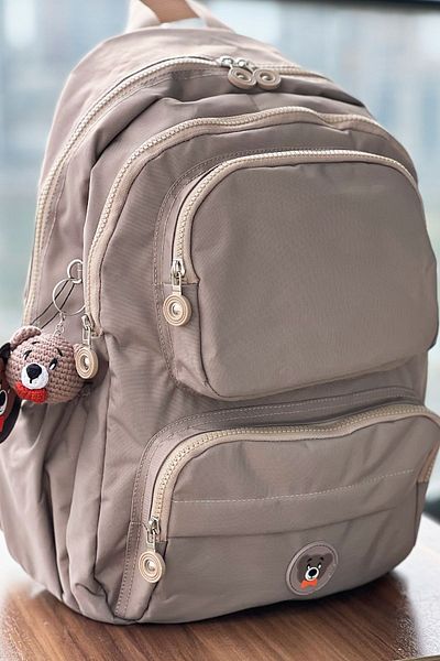 MORCA Fcstore Crinkle ύφασμα αδιάβροχο μεσαίου μεγέθους Mink Crinkle Σχολική τσάντα